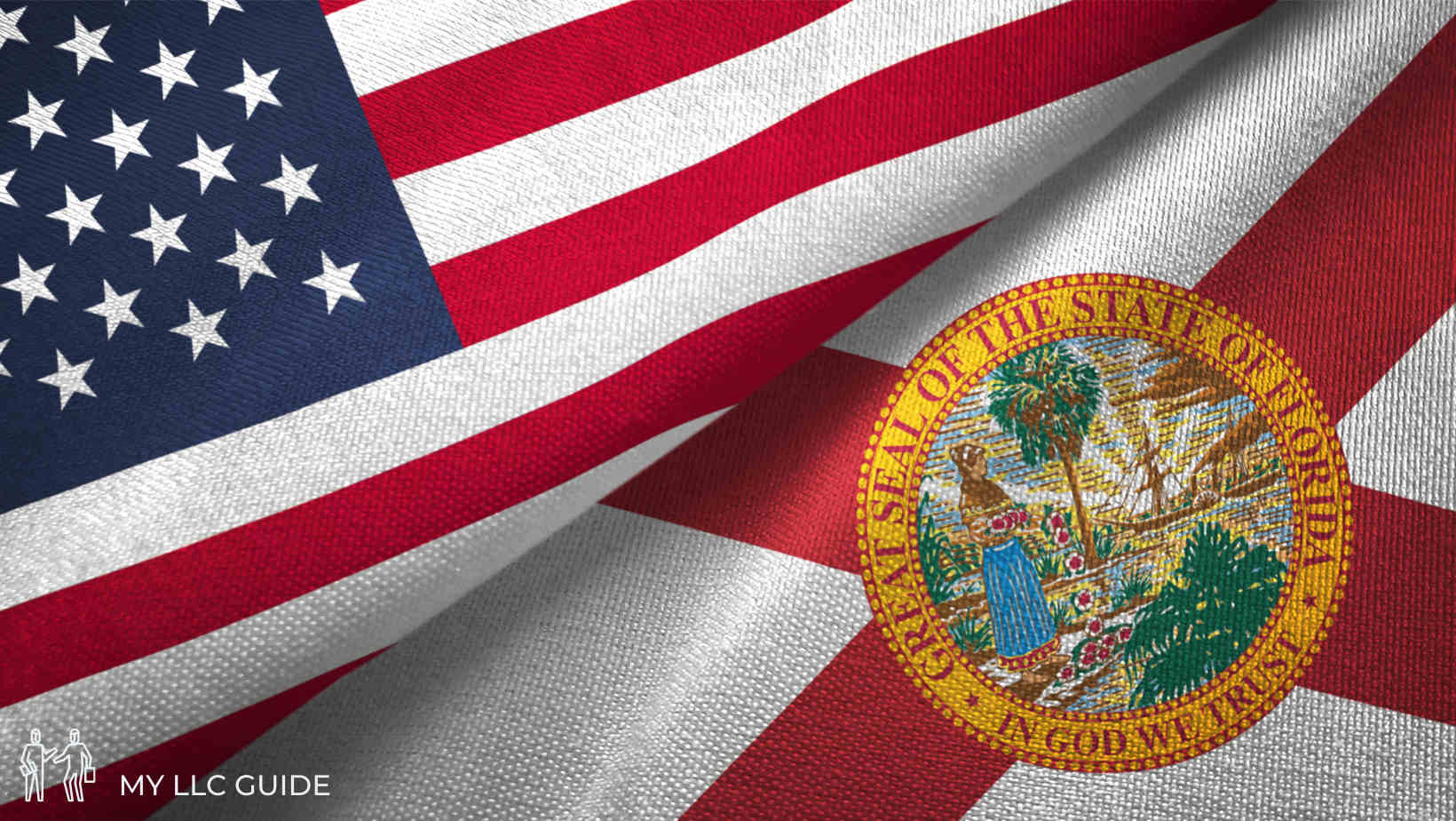 flag of usa and flag of florida