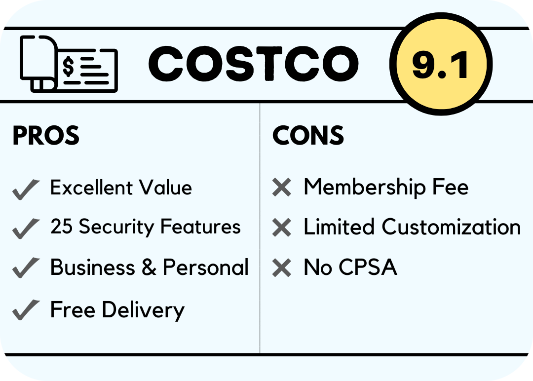 costco high security check paper overview and rating