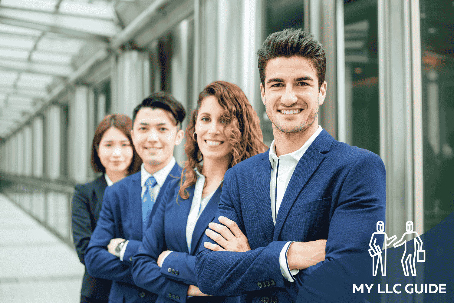 OFFICE WORKERS IN SUITS